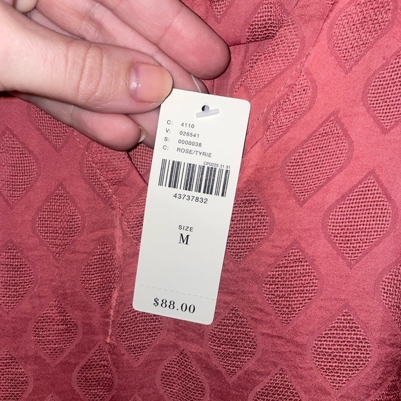 Anthropologie Maeve NWT Mauve Rose Ruffle Sleeveless Tank Top Size Medium - Picture 6 of 10